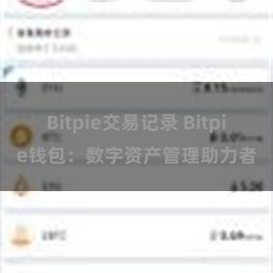 Bitpie交易记录 Bitpie钱包：数字资产管理助力者