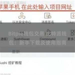 Bitpie钱包交易 比特派钱包：新手下载及使用指南