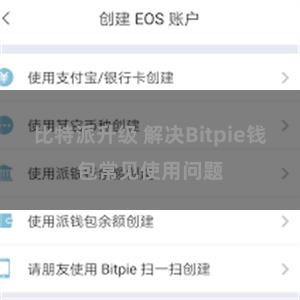 比特派升级 解决Bitpie钱包常见使用问题