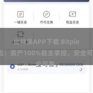 比特派APP下载 Bitpie钱包：资产100%自主掌控，安全可靠。