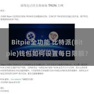 Bitpie全功能 比特派(Bitpie)钱包如何设置每日限额？