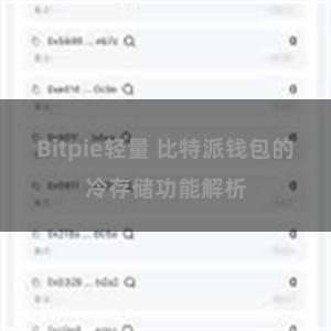 Bitpie轻量 比特派钱包的冷存储功能解析