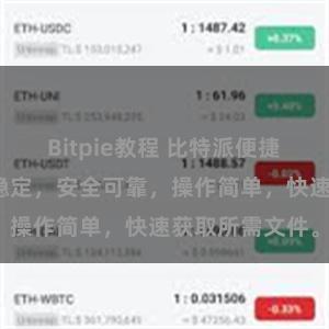 Bitpie教程 比特派便捷下载，高速又稳定，安全可靠，操作简单，快速获取所需文件。