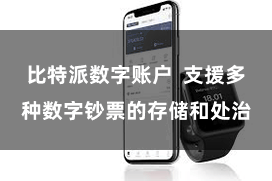 比特派数字账户  支援多种数字钞票的存储和处治
